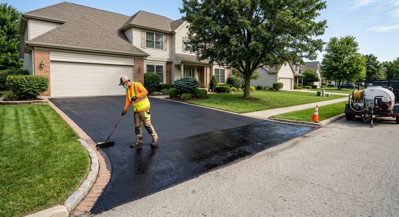 Hot Tar Driveway Sealing in San Antonio, TX